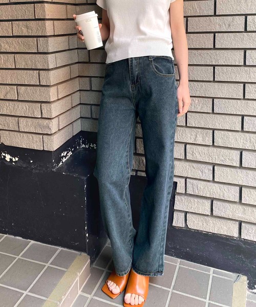 NANEA(ナネア)の「クロスハイウエストデザインデニムパンツ(デニムパンツ・レディース・ブルー/ネイビー/ブラック/インディゴブルー・SMALL/MEDIUM/LARGE/X-LARGE)」の17枚目の写真