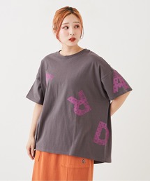 CUBE SUGAR（キューブシュガー）の「OE天竺カットソーロゴプリントビッグTシャツ（Tシャツ/カットソー）」