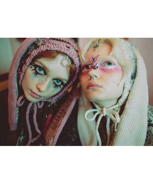 rurumu:（ルルムウ）の「rurumu:/ルルムウ/usa-mimi knit cap (medium-length)（ニットキャップ/ビーニー・レディース・アイボリー/ブラック/ダークブラウン/ピンク・FREE）」の11枚目の写真