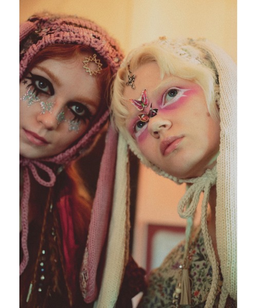 rurumu:（ルルムウ）の「rurumu:/ルルムウ/usa-mimi knit cap (medium-length)（ニットキャップ/ビーニー・レディース・アイボリー/ブラック/ダークブラウン/ピンク・FREE）」の19枚目の写真