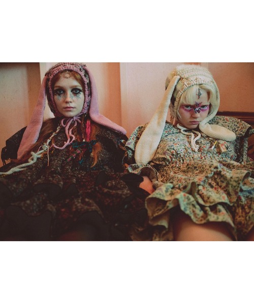 rurumu:（ルルムウ）の「rurumu:/ルルムウ/usa-mimi knit cap (medium-length)（ニットキャップ/ビーニー・レディース・アイボリー/ブラック/ダークブラウン/ピンク・FREE）」の5枚目の写真