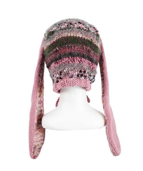 rurumu:（ルルムウ）の「rurumu:/ルルムウ/usa-mimi knit cap (medium-length)（ニットキャップ/ビーニー・レディース・アイボリー/ブラック/ダークブラウン/ピンク・FREE）」の13枚目の写真