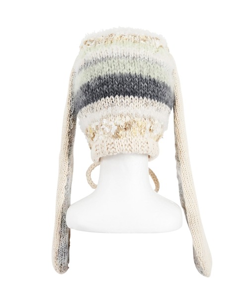 rurumu:（ルルムウ）の「rurumu:/ルルムウ/usa-mimi knit cap (medium-length)（ニットキャップ/ビーニー・レディース・アイボリー/ブラック/ダークブラウン/ピンク・FREE）」の14枚目の写真