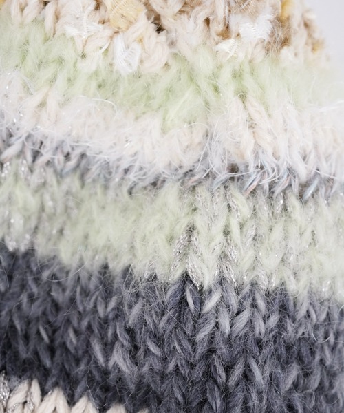 rurumu:（ルルムウ）の「rurumu:/ルルムウ/usa-mimi knit cap (medium-length)（ニットキャップ/ビーニー・レディース・アイボリー/ブラック/ダークブラウン/ピンク・FREE）」の7枚目の写真