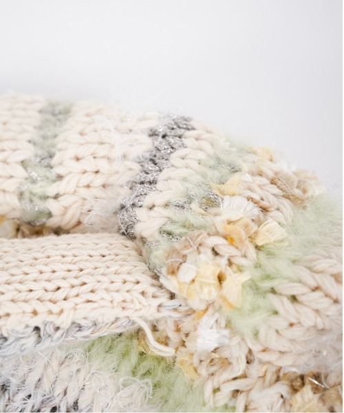 rurumu:（ルルムウ）の「rurumu:/ルルムウ/usa-mimi knit cap (medium-length)（ニットキャップ/ビーニー・レディース・アイボリー/ブラック/ダークブラウン/ピンク・FREE）」の9枚目の写真