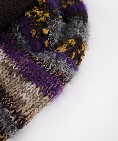 rurumu:（ルルムウ）の「rurumu:/ルルムウ/usa-mimi knit cap (medium-length)（ニットキャップ/ビーニー・レディース・アイボリー/ブラック/ダークブラウン/ピンク・FREE）」の10枚目の写真