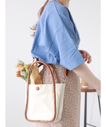 ehka sopo | キャンバスコンビショルダーバッグ(ハンドバッグ)