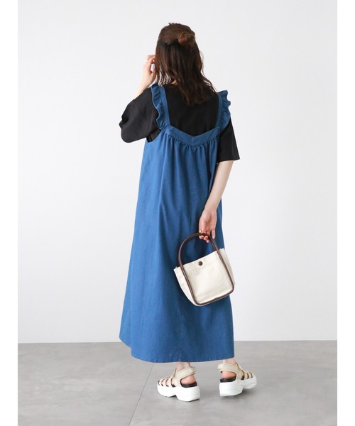 ehka sopo（エヘカソポ）の「キャンバスコンビショルダーバッグ（ハンドバッグ・レディース・ブラウン/ベージュ/キャメル・F）」の11枚目の写真