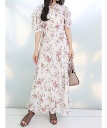 MERCURYDUO | フラワープリントエスカルゴワンピース(ワンピース)