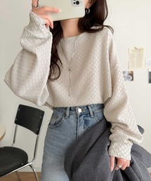 1枚でこなれた着こなしが叶う。フクレジャガードコクーンシルエットプルオーバー(長袖)