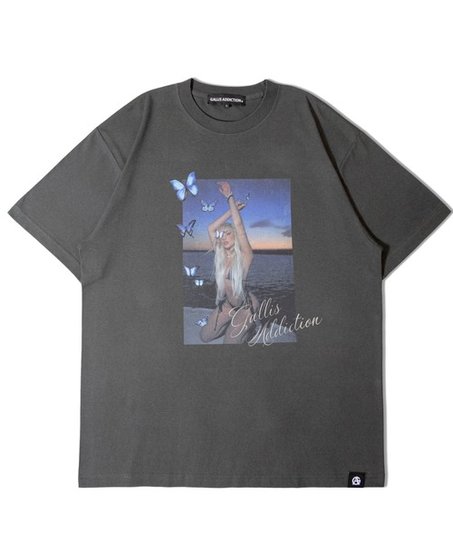 Gajess ガジェス　クロップド　ロング　Tシャツ　ブラック 24FW】Engineered Garments エンジニアードガーメンツ Printed