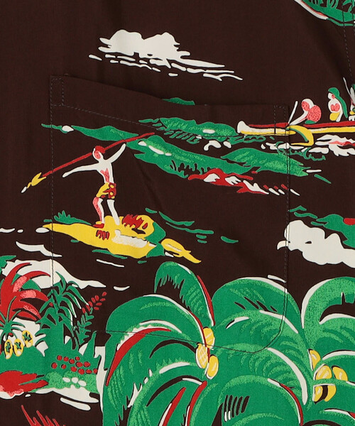 DUKE KAHANAMOKU（デューク カハナモク）の「DUKE KAHANAMOKU | ハワイアンシャツ ハワイアンヴィレッジ MEN（シャツ/ブラウス・メンズ・ブラウン系その他・XL/L）」の7枚目の写真