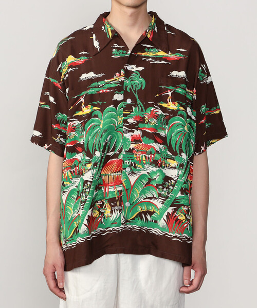 DUKE KAHANAMOKU（デューク カハナモク）の「DUKE KAHANAMOKU | ハワイアンシャツ ハワイアンヴィレッジ MEN（シャツ/ブラウス・メンズ・ブラウン系その他・XL/L）」の8枚目の写真