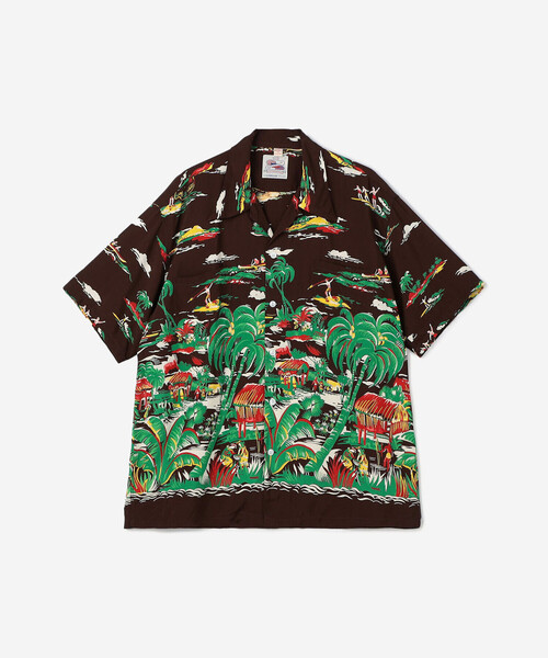 DUKE KAHANAMOKU（デューク カハナモク）の「DUKE KAHANAMOKU | ハワイアンシャツ ハワイアンヴィレッジ MEN（シャツ/ブラウス・メンズ・ブラウン系その他・XL/L）」の13枚目の写真