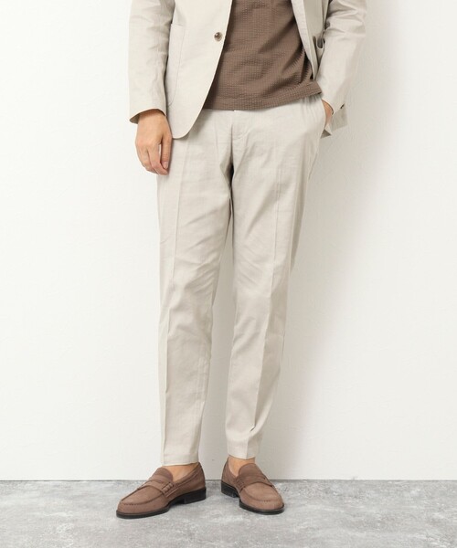 NOLLEY'S goodman（ノーリーズグッドマン）の「《セットアップ対応》SAFILIN リネン混 イージーパンツ（その他パンツ・メンズ・キャメル/ブラック/ネイビー/ベージュ・L/M/S）」の3枚目の写真