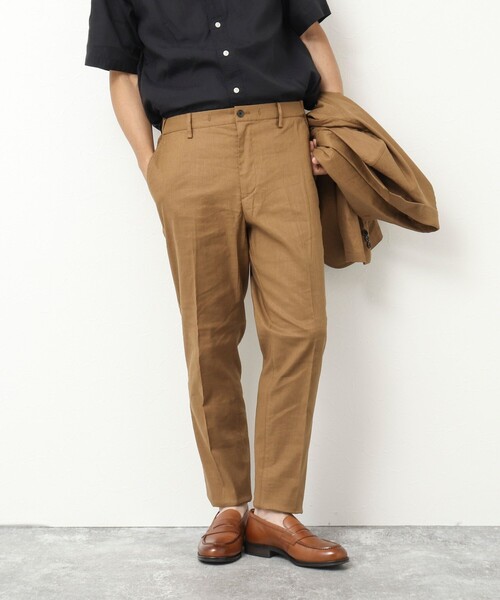 NOLLEY'S goodman（ノーリーズグッドマン）の「《セットアップ対応》SAFILIN リネン混 イージーパンツ（その他パンツ・メンズ・キャメル/ブラック/ネイビー/ベージュ・L/M/S）」の5枚目の写真