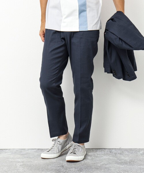 NOLLEY'S goodman（ノーリーズグッドマン）の「《セットアップ対応》SAFILIN リネン混 イージーパンツ（その他パンツ・メンズ・キャメル/ブラック/ネイビー/ベージュ・L/M/S）」の21枚目の写真