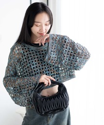 WEGO | WEGO/【23年秋冬新作】ミックスカラーショートメッシュニット(ニット/セーター)