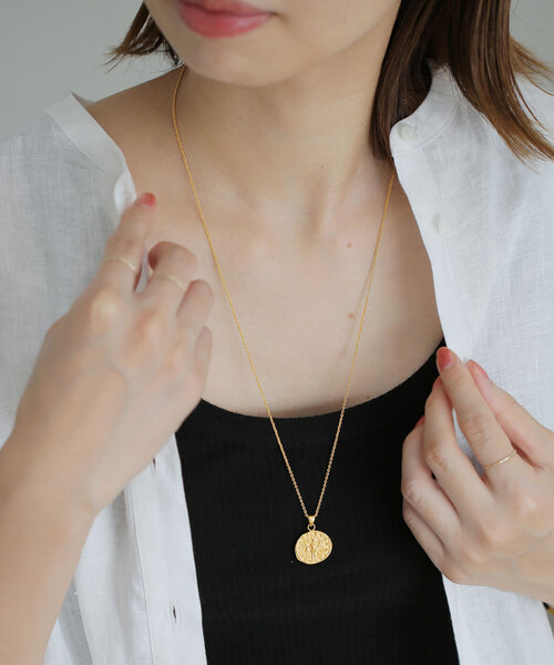 La TOTALITE（ラトータリテ）の「【chibi jewels/チビジュエルズ】コインネックレス Amulet（ネックレス・レディース・ゴールド・FREE）」の2枚目の写真