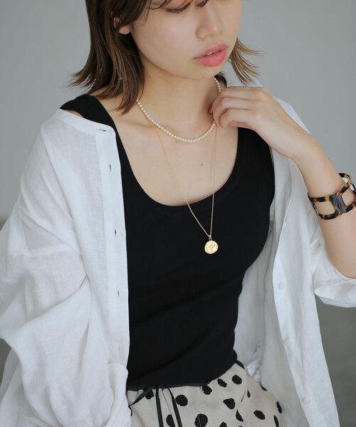 La TOTALITE（ラトータリテ）の「【chibi jewels/チビジュエルズ】コインネックレス Amulet（ネックレス・レディース・ゴールド・FREE）」の3枚目の写真