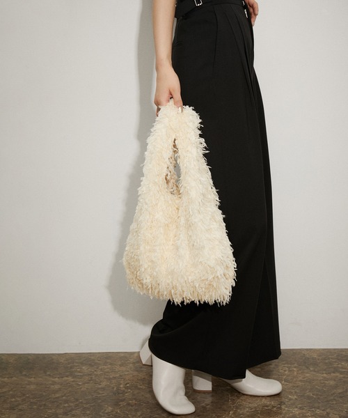 ADAM ET ROPE'(アダムエロペ)の「【サステナブル】フリンジトート(ハンドバッグ・レディース・ブラック/ホワイト/ブルー系その他5/ブラウン・FREE)」の11枚目の写真