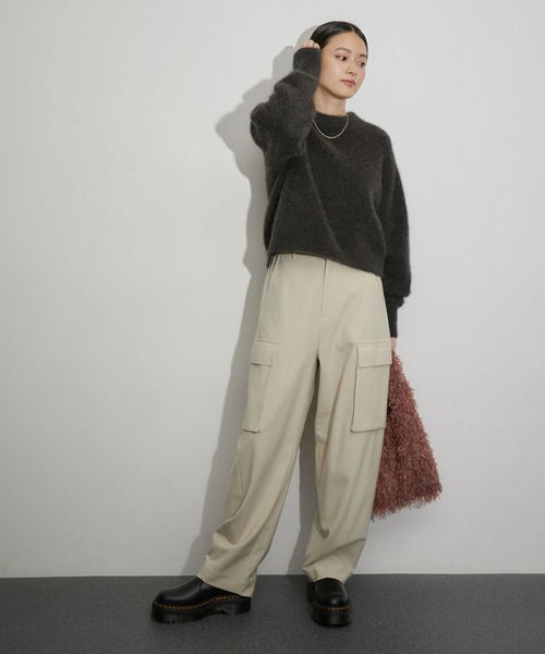 ADAM ET ROPE'(アダムエロペ)の「【サステナブル】フリンジトート(ハンドバッグ・レディース・ブラック/ホワイト/ブルー系その他5/ブラウン・FREE)」の6枚目の写真