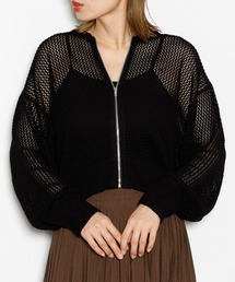ARC(AMERICAN RAG CIE)（エーアールシー）の「【ARC】メッシュ編ZIPカーディガン（カーディガン/ボレロ）」