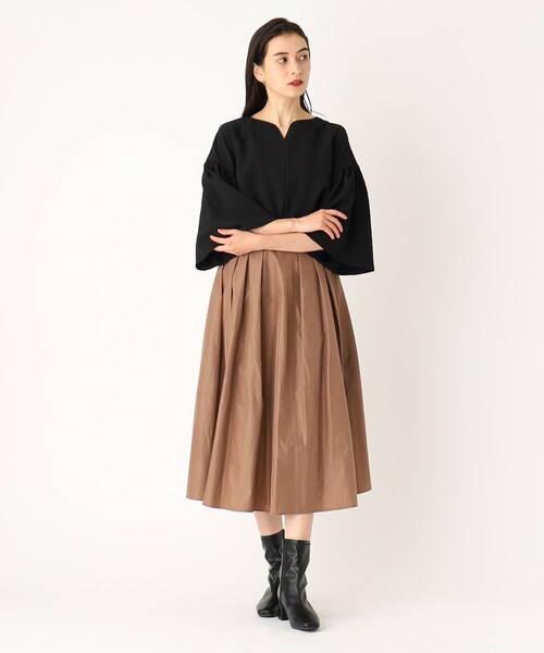 OPAQUE.CLIP（オペークドットクリップ）の「◆【抗菌防臭加工/5cmヒール】ストレッチショートブーツ（ブーツ・レディース・オフホワイト/ブラック/ベージュ・02/03/01）」の11枚目の写真