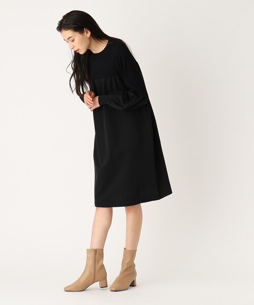 OPAQUE.CLIP（オペークドットクリップ）の「◆【抗菌防臭加工/5cmヒール】ストレッチショートブーツ（ブーツ・レディース・オフホワイト/ブラック/ベージュ・02/03/01）」の22枚目の写真