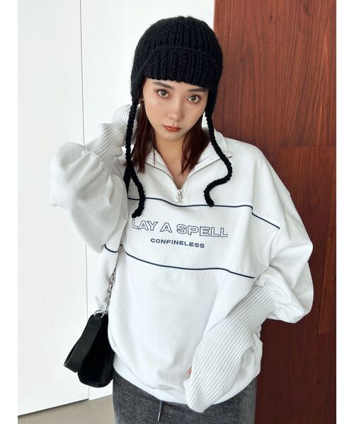 EMODA(エモダ)の「イヤーフラップニットキャップ(ニットキャップ/ビーニー・レディース・その他/ブラック・FREE)」の4枚目の写真