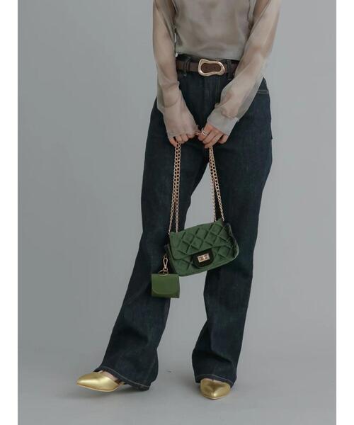 Te chichi(テチチ)の「キルティングチェーンバッグ(ハンドバッグ・レディース・グリーン/ゴールド/ブラック・F)」の8枚目の写真