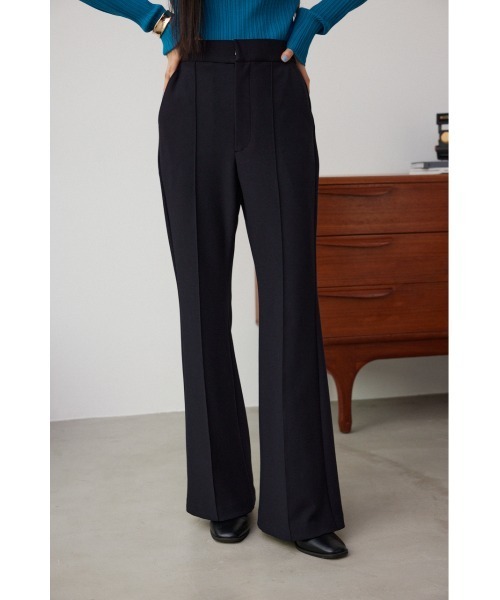 AZUL by moussy(アズールバイマウジー)の「カットジョーゼットフレアパンツ(その他パンツ・レディース・ブラック/ライトベージュ・SMALL/MEDIUM)」の2枚目の写真