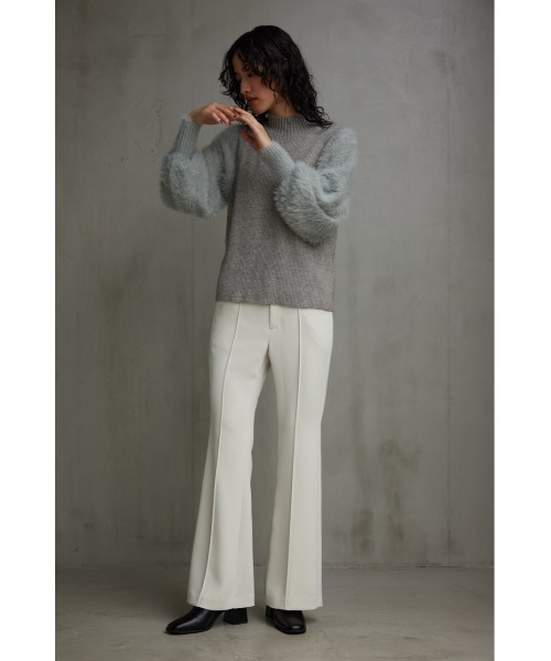 AZUL by moussy(アズールバイマウジー)の「カットジョーゼットフレアパンツ(その他パンツ・レディース・ブラック/ライトベージュ・SMALL/MEDIUM)」の14枚目の写真