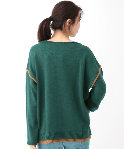 チチカカ（チチカカ）の「ウォッシャブルチロリーニットプルオーバー（ニット/セーター・レディース・イエロー/ブラック/アイボリー/グリーン・FREE）」の13枚目の写真