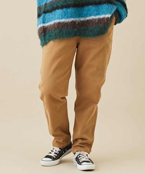 CUBE SUGAR（キューブシュガー）の「微起毛ツイルらくシュットパンツ（その他パンツ・レディース・レッド/ナチュラル/カーキ/ベージュ/チャコールグレー・S/M）」の3枚目の写真