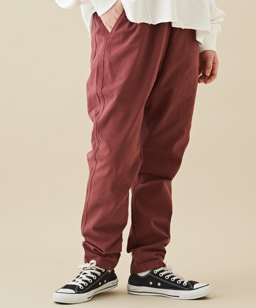 CUBE SUGAR（キューブシュガー）の「微起毛ツイルらくシュットパンツ（その他パンツ・レディース・レッド/ナチュラル/カーキ/ベージュ/チャコールグレー・S/M）」の5枚目の写真