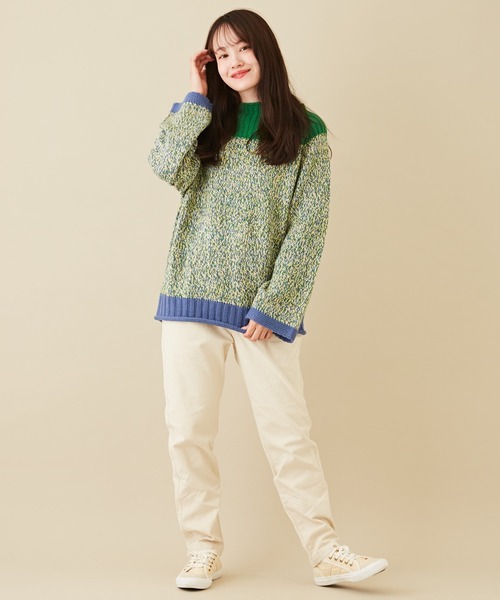 CUBE SUGAR（キューブシュガー）の「微起毛ツイルらくシュットパンツ（その他パンツ・レディース・レッド/ナチュラル/カーキ/ベージュ/チャコールグレー・S/M）」の11枚目の写真