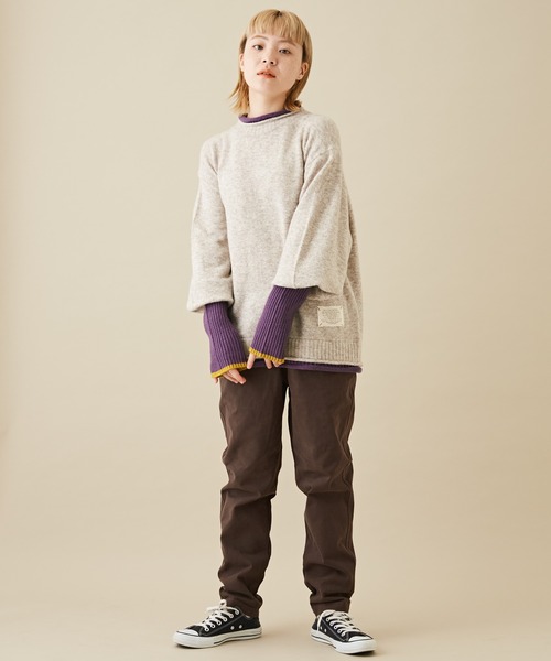 CUBE SUGAR（キューブシュガー）の「微起毛ツイルらくシュットパンツ（その他パンツ・レディース・レッド/ナチュラル/カーキ/ベージュ/チャコールグレー・S/M）」の22枚目の写真