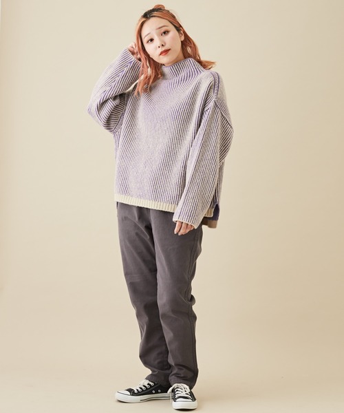 CUBE SUGAR（キューブシュガー）の「微起毛ツイルらくシュットパンツ（その他パンツ・レディース・レッド/ナチュラル/カーキ/ベージュ/チャコールグレー・S/M）」の14枚目の写真