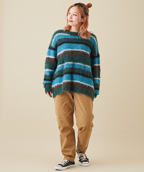 CUBE SUGAR（キューブシュガー）の「微起毛ツイルらくシュットパンツ（その他パンツ・レディース・レッド/ナチュラル/カーキ/ベージュ/チャコールグレー・S/M）」の18枚目の写真