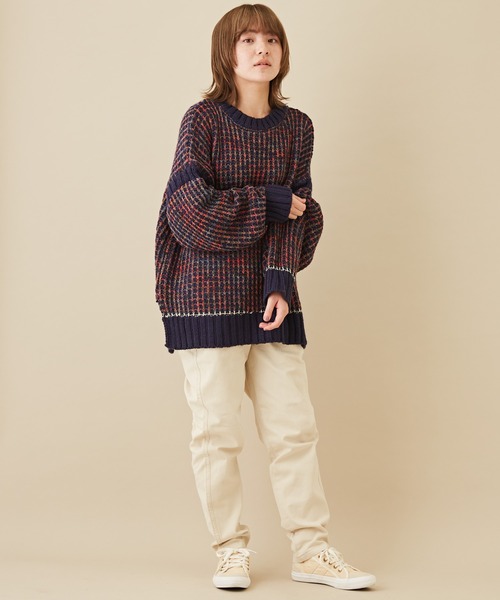 CUBE SUGAR（キューブシュガー）の「微起毛ツイルらくシュットパンツ（その他パンツ・レディース・レッド/ナチュラル/カーキ/ベージュ/チャコールグレー・S/M）」の7枚目の写真