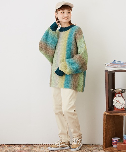 CUBE SUGAR（キューブシュガー）の「微起毛ツイルらくシュットパンツ（その他パンツ・レディース・レッド/ナチュラル/カーキ/ベージュ/チャコールグレー・S/M）」の8枚目の写真