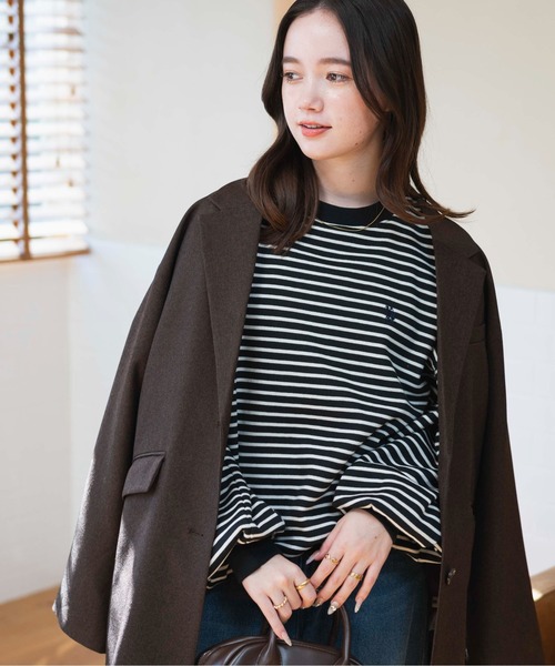 U.S. POLO ASSN.（ユーエスポロアッスン）の「∴WEGO/U.S. POLO ASSN.別注だぼそでワンポイントスウェット【WEB限定】（スウェット・レディース・グレー系その他/スミクロ/ブラック系その他5/ナチュラル・FREE）」の3枚目の写真