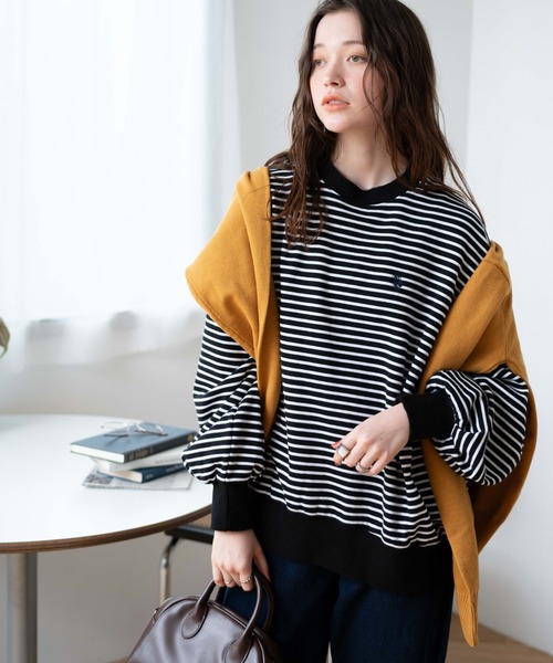 U.S. POLO ASSN.（ユーエスポロアッスン）の「∴WEGO/U.S. POLO ASSN.別注だぼそでワンポイントスウェット【WEB限定】（スウェット・レディース・グレー系その他/スミクロ/ブラック系その他5/ナチュラル・FREE）」の21枚目の写真