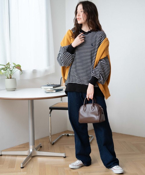 U.S. POLO ASSN.（ユーエスポロアッスン）の「∴WEGO/U.S. POLO ASSN.別注だぼそでワンポイントスウェット【WEB限定】（スウェット・レディース・グレー系その他/スミクロ/ブラック系その他5/ナチュラル・FREE）」の22枚目の写真