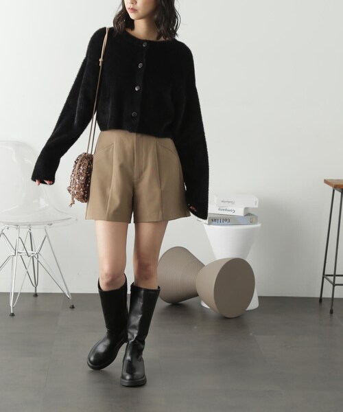 FREE'S MART（フリーズマート）の「◆前後２ＷＡＹショートシャギーショート丈ニット（カーディガン/ボレロ・レディース・ブルー/ブラック/ホワイト/ピンク・FREE）」の19枚目の写真
