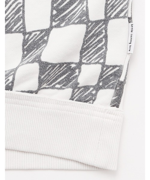 Little sunny bite(リトルサニーバイト)の「《Little sunny bite》Checker sweat top(スウェット・レディース・ホワイト/ピンク/グリーン・SMALL)」の22枚目の写真