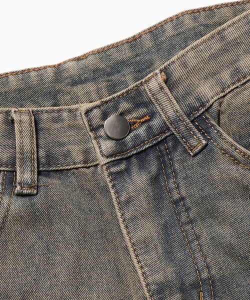 Chick（チック）の「▲Vintage Washed Ribbon Denim / ウォッシュ加工リボンデニムパンツ（デニムパンツ・レディース・ブルー・L/M/S）」の11枚目の写真