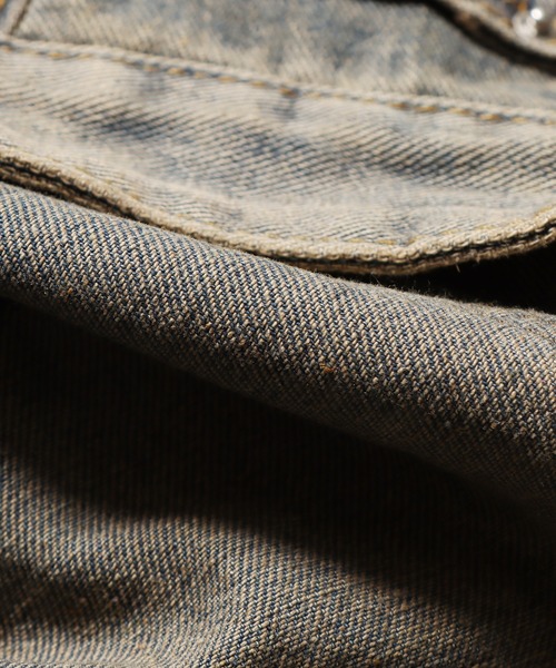 Chick（チック）の「▲Vintage Washed Ribbon Denim / ウォッシュ加工リボンデニムパンツ（デニムパンツ・レディース・ブルー・L/M/S）」の16枚目の写真