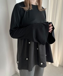 【apres jour clair】パールペプラムトップス【ZOZOTOWN限定アイテム】